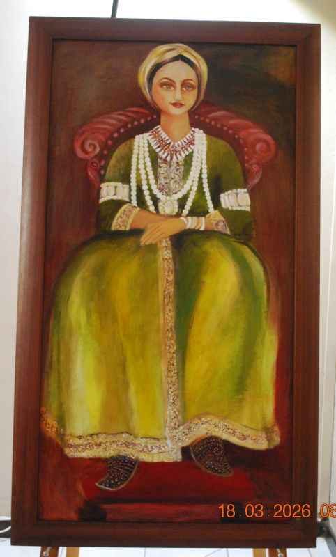 2001 Enchanting Turkish Girl Painting - A Contemporary Artwork to Elevate Your Space