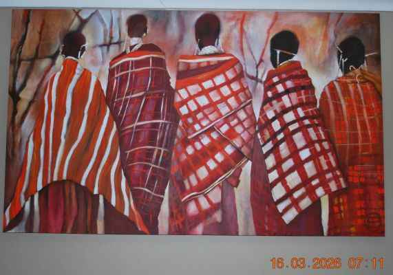 2005 Transform Your Space with Maasai Kraal Art Paintings – A Stunning Cultural Masterpiece