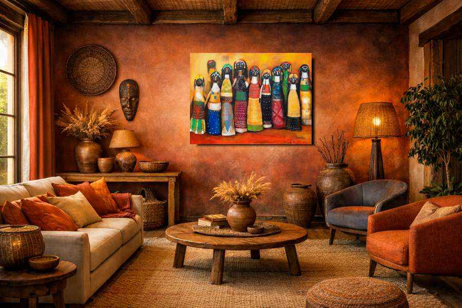 2005 Ndebele Dolls African Art - Vibrant Collector's Piece