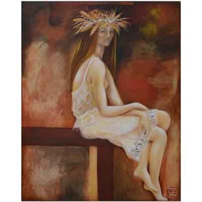 2006 - Ivory - mystical fine art painting of a woman