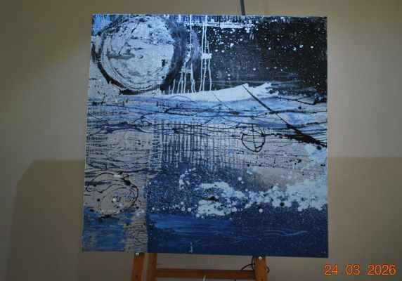 2007 - Déjà Vu - abstract artwork of the moon and the ocean