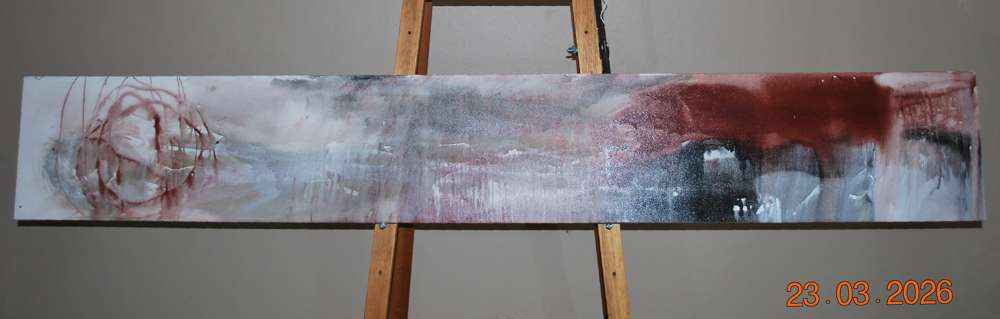 2007 - Red Rain - abstract expressionism art style