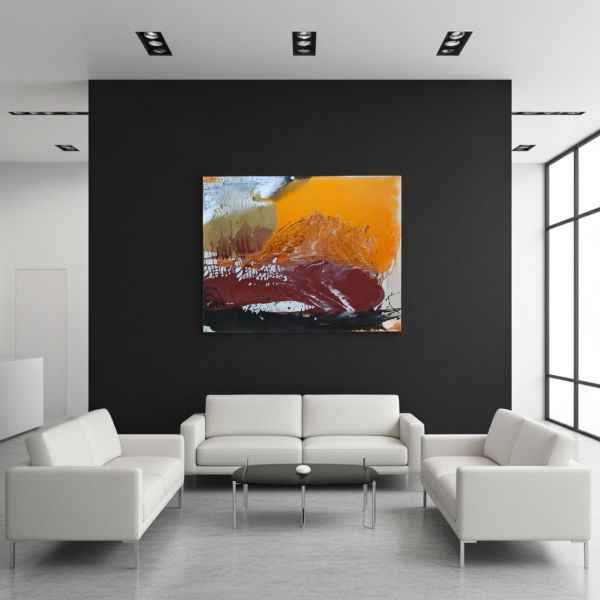 2007 - Tangerine Surprise II - abstract wall artwork on canvas