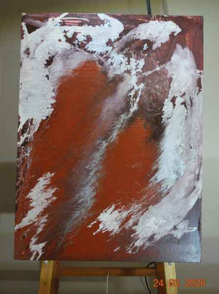 2007 Chocolate Mousse Abstract Art - Elegant Modern Wall Décor for Your Space