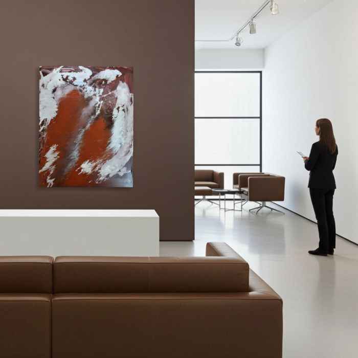 2007 Chocolate Mousse Abstract Art - Elegant Modern Wall Décor for Your Space