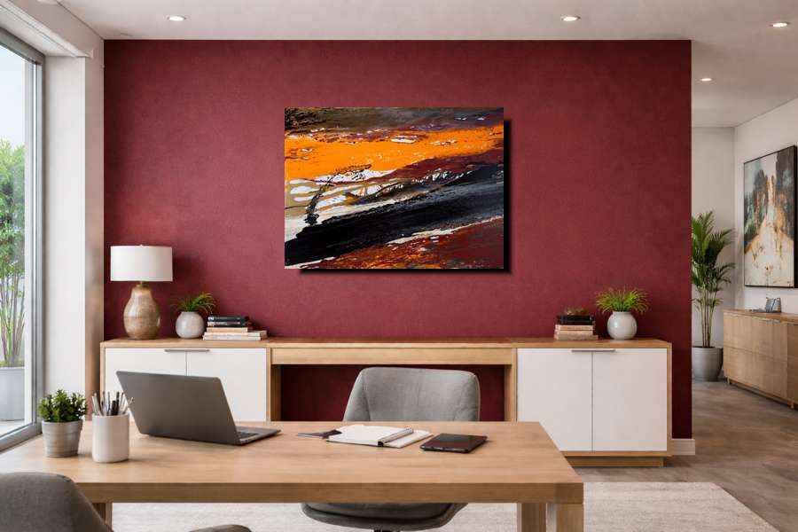 2007 - Tangerine Surprise - abstract wall artwork on canvas