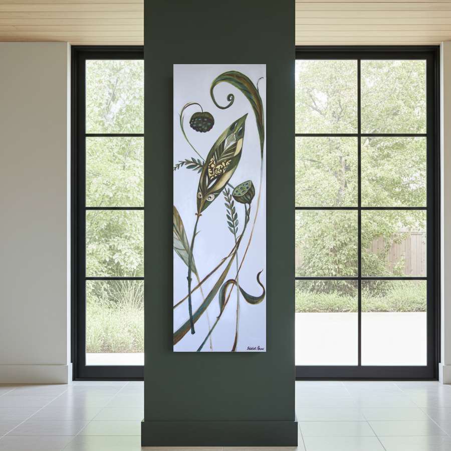 2008 - Pods - modern contemporary leaf painting