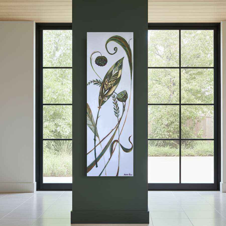2008 - Pods - modern contemporary leaf painting