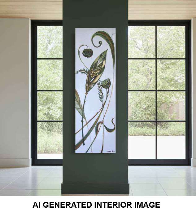 2008 - Pods - modern contemporary leaf painting