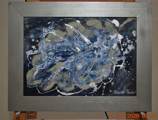 2008 - Silver Leaves II - modern leaf painting