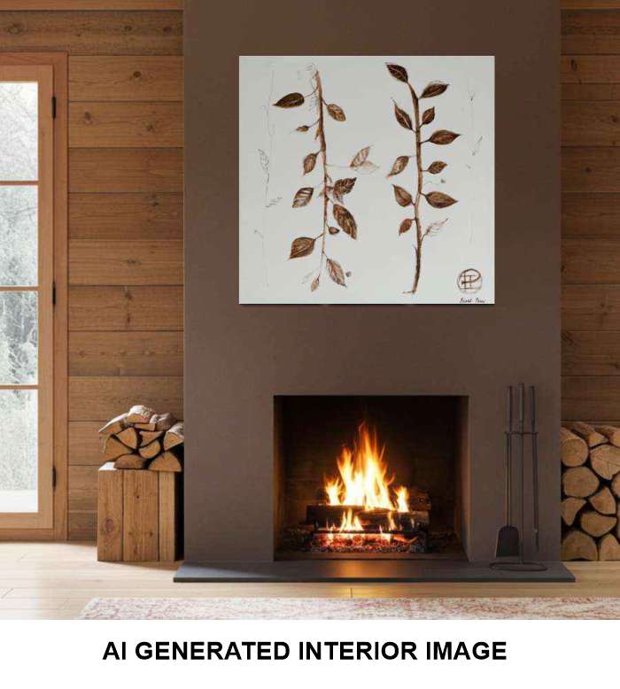 2008 - Winter Leaves - contemporary fine artwork of leaves