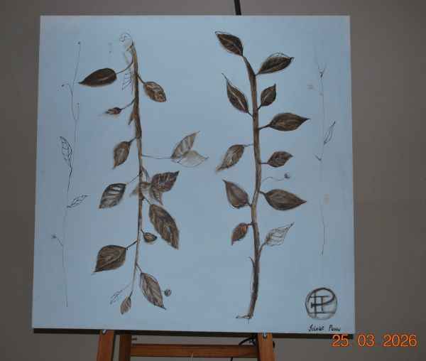 2008 - Winter Leaves - contemporary fine artwork of leaves