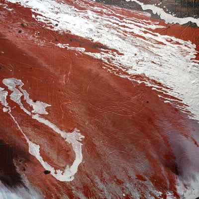 2007 - Chocolate Splash - abstract painting with silver