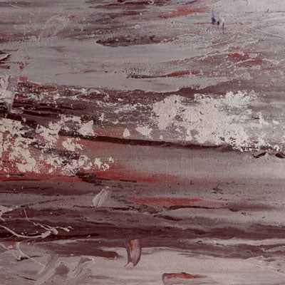 2007 Elevate Your Space with Our Stunning Abstract Seascape Artwork in Maroon and Silver