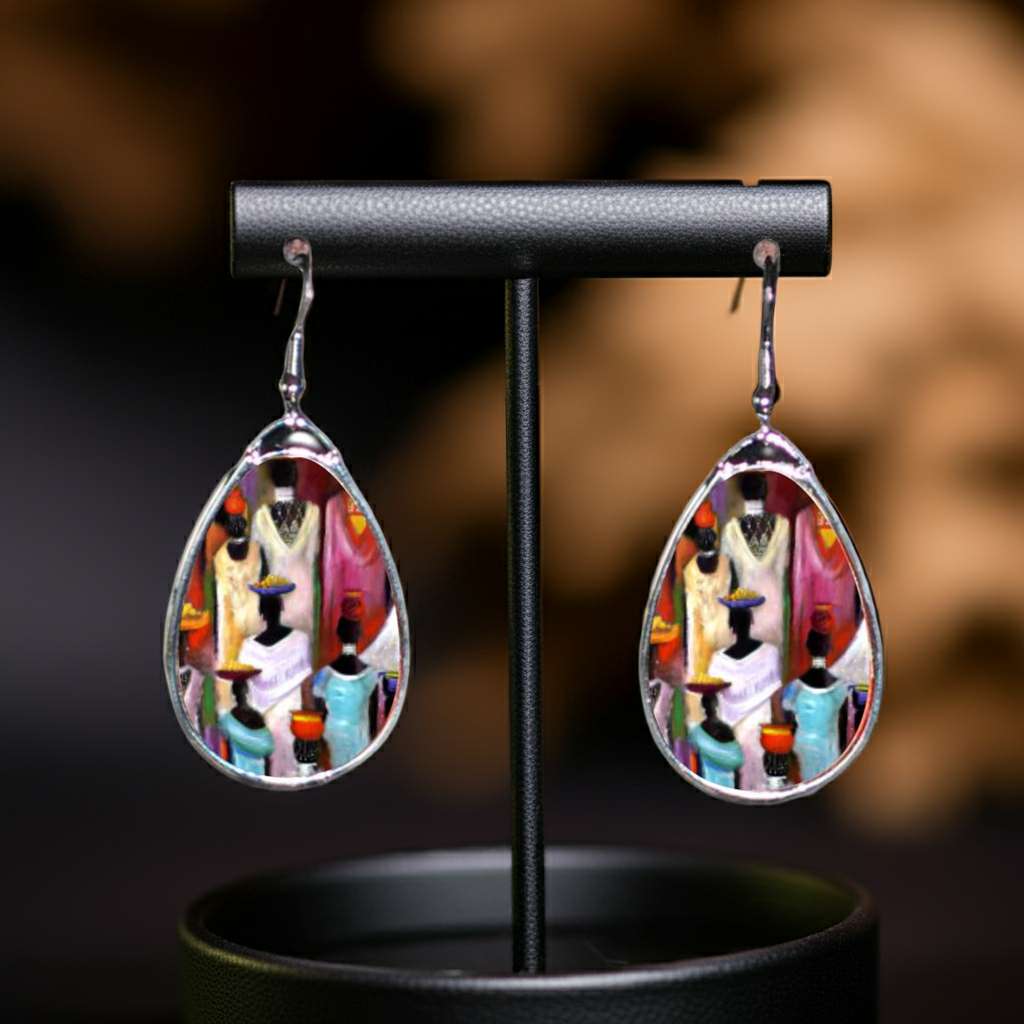 Ancestral Masquerade unique earrings South Africa - idalet and erica