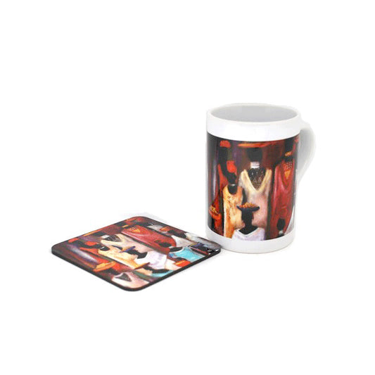 Mug for office tea and coffee station Ancestral Masquerade