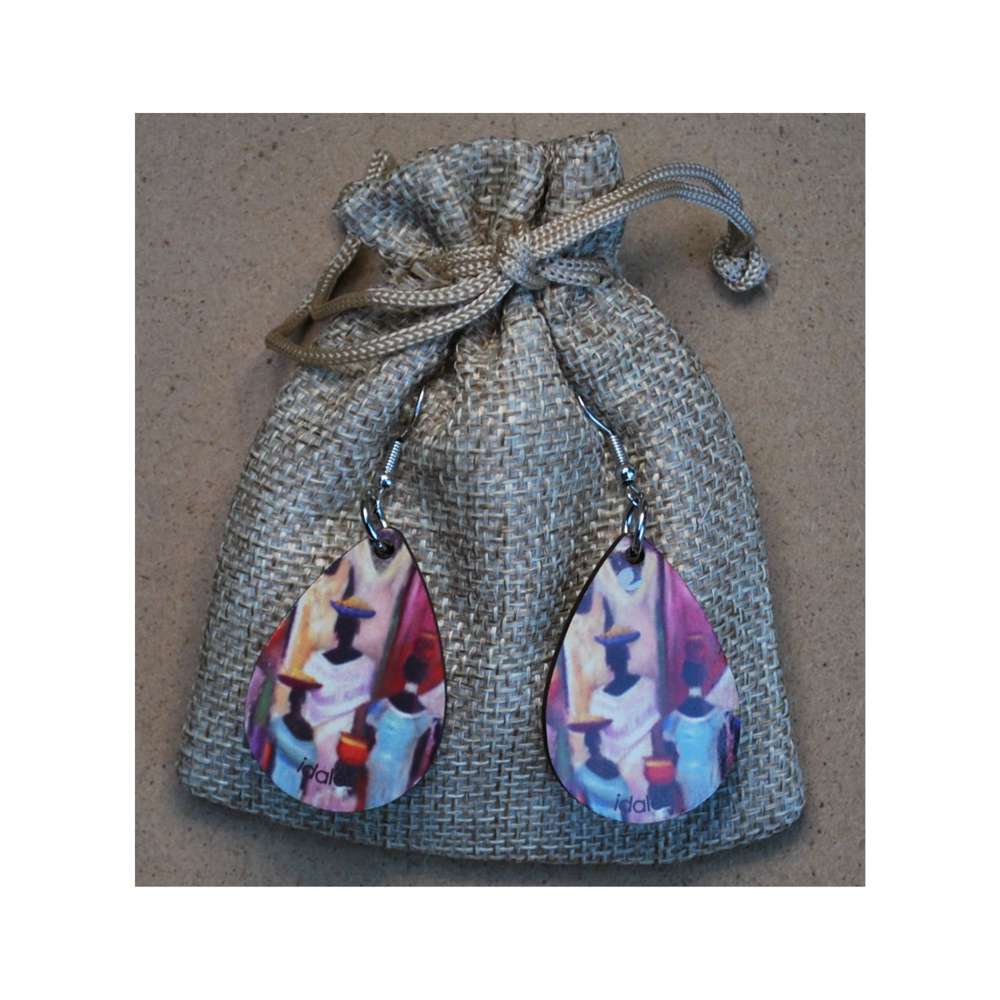 Ethnic art inspired earrings South Africa