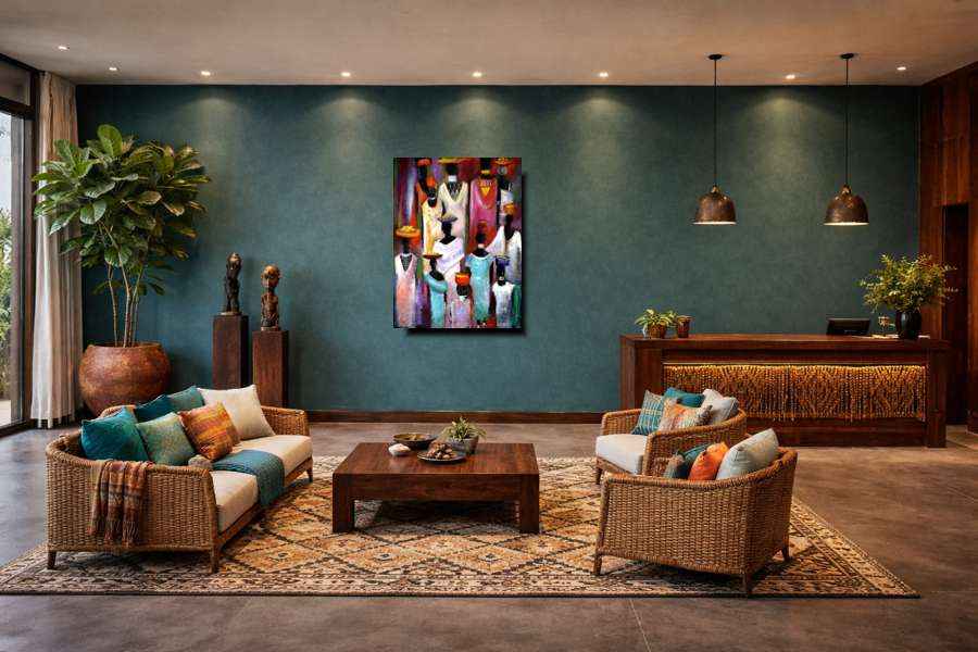 Ancestral Masquerade a canvas wall art print.