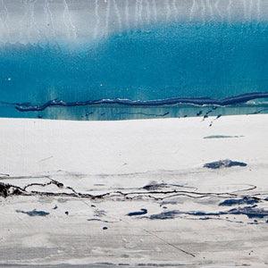 Abstract seascape art in sky blue colour - idalet