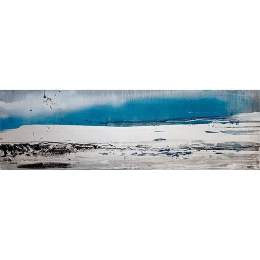 Arniston Night. Abstract seascape art in sky blue colour