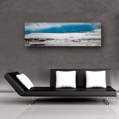 2007. Arniston Night. Abstract seascape art in sky blue colour. - defineartgifts