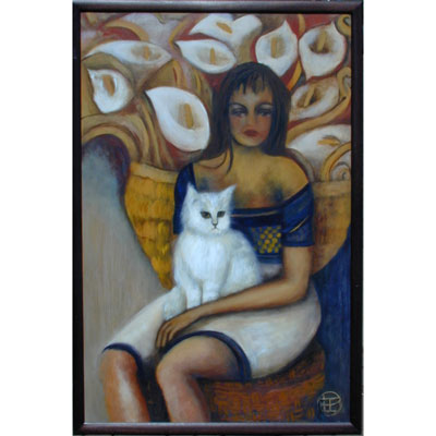 2001. Bast, a contemporary figurative painting - idalet and erica