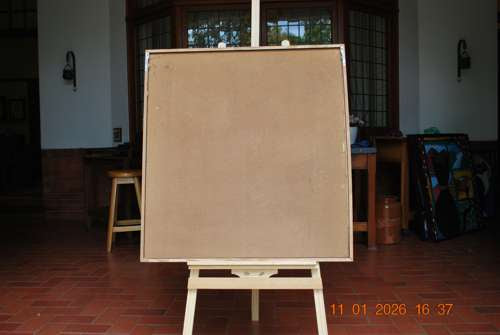 1996 Whimsical feline modern acrylic cat paintings Boho Feline Joy