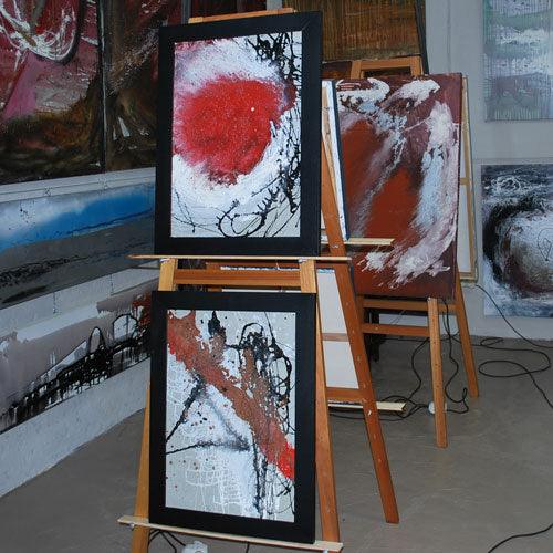 2007. Burst and Red Alert. Contemporary interior design. - defineartgifts