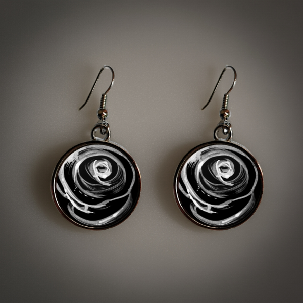 Desert Rose. Modern round earrings for women.