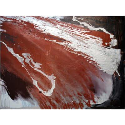 Chocolate Splash. Abstract painting with silver colour details