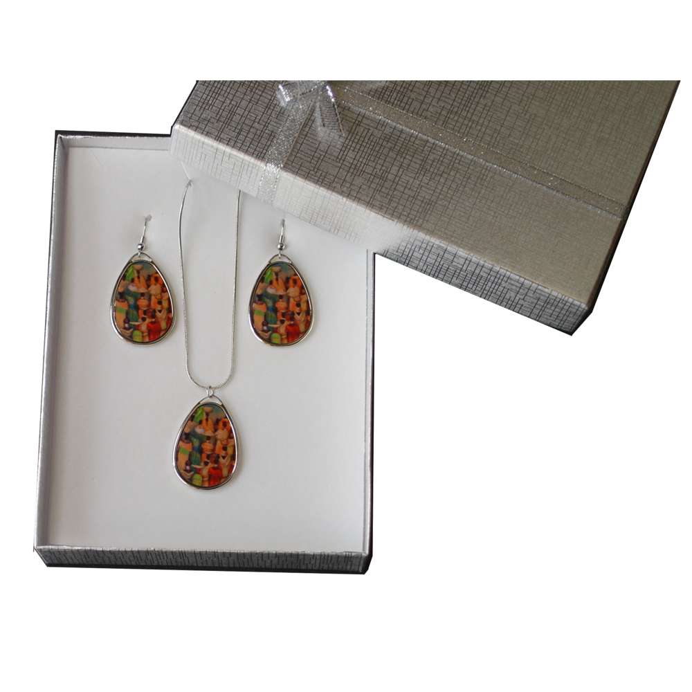 Colourful ethnic jewellery set - idalet and erica