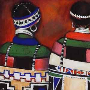 2005 Discover the Beauty of Authentic African Art for Sale - Colours of Love
