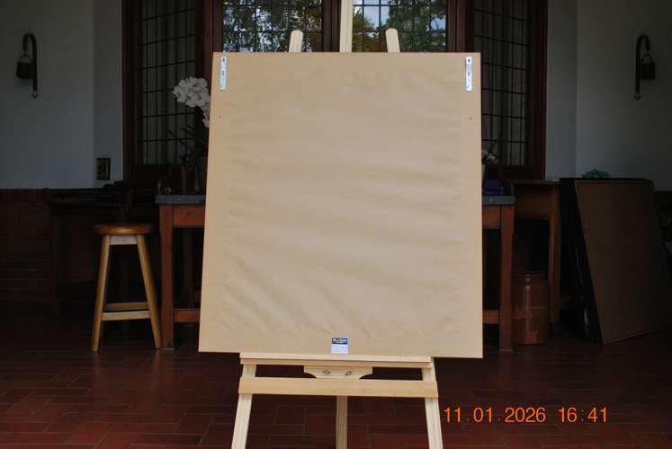 1996 Playful Whiskers Contemporary Acrylic Cat Paintings - Curious Cat - Back