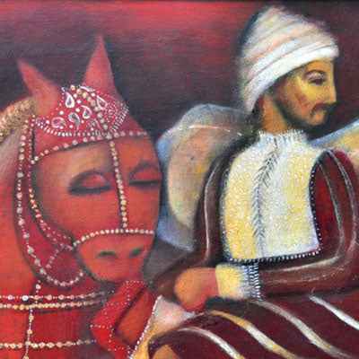 2001 Dark Horse - a whimsical fine art painting