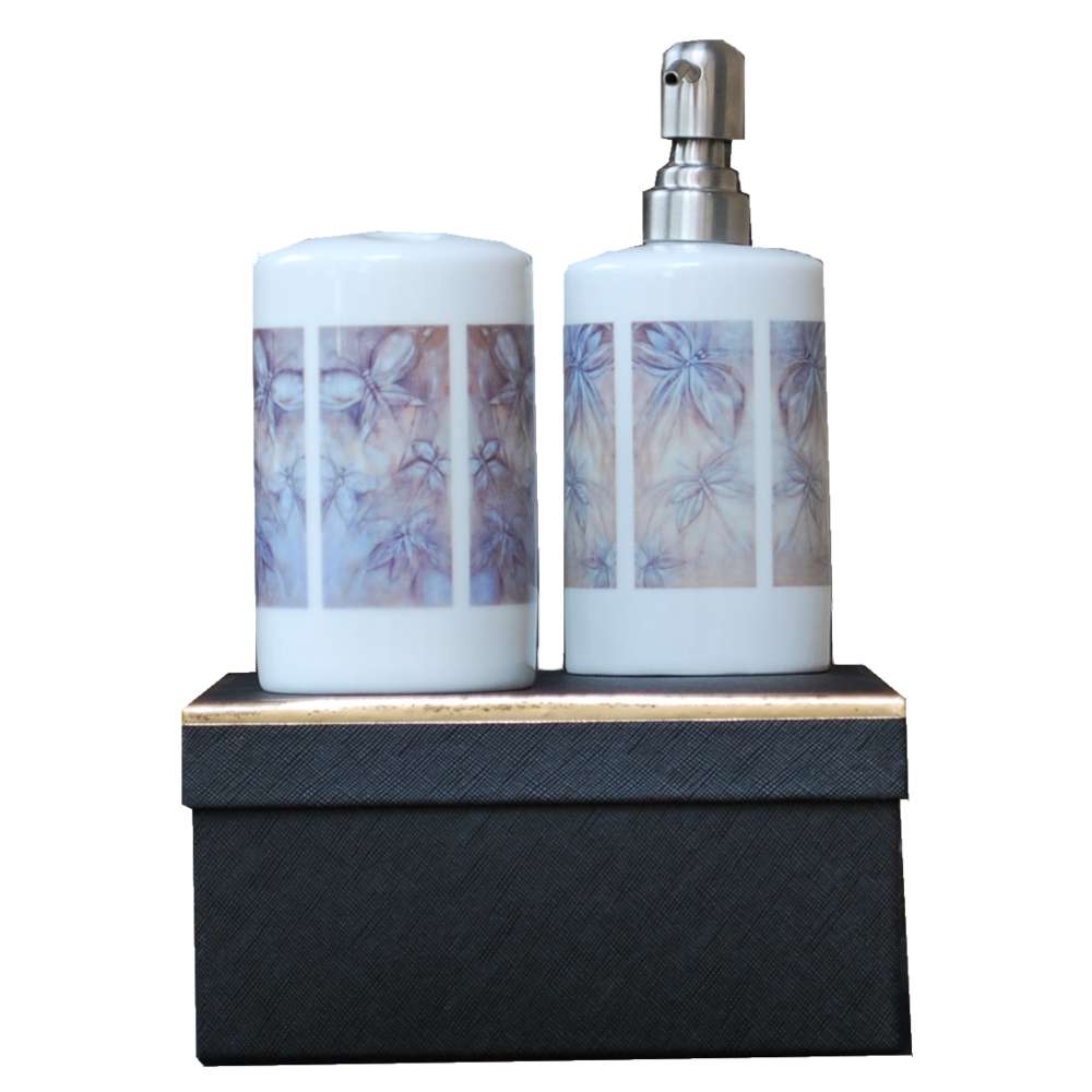 Dragonflies - soap dispenser and brush set - idalet and erica