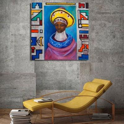 2005. Esther an Ndebele Woman. Beautiful African Paintings. - defineartgifts