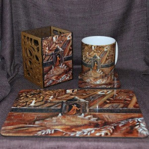 The Emperor's Garden Hard Placemats in Brown - idaletanderica