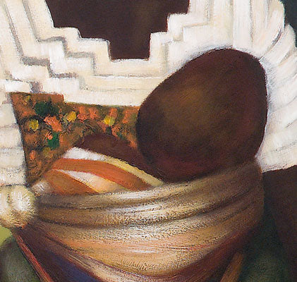 Large ethnic canvas wall art print - idaletanderica