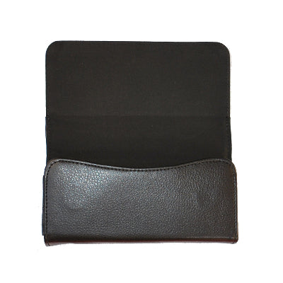 Glasses case hard shell. PU Leather - inside view - idalet and erica