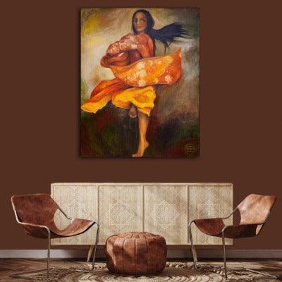 2006 - Goldspin - beautiful fine art dance canvas painting - idaletanderica