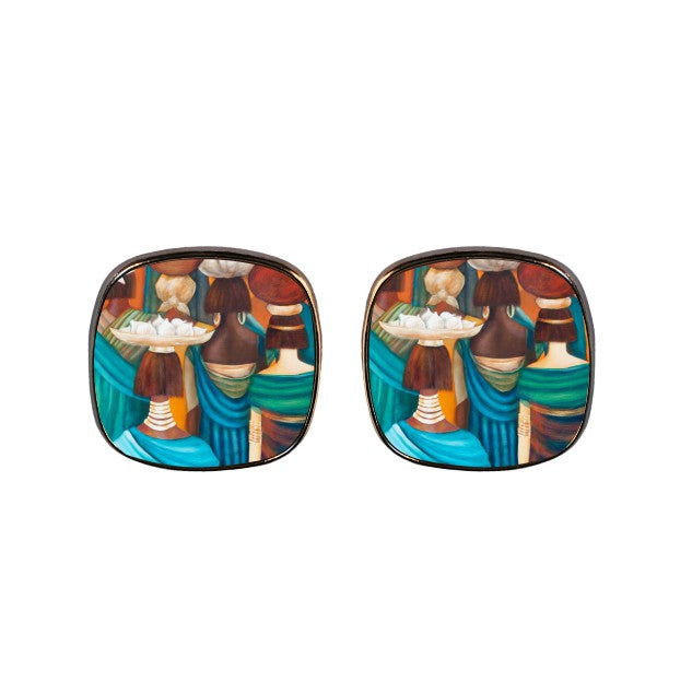 Hamba unique square stud earrings South Africa