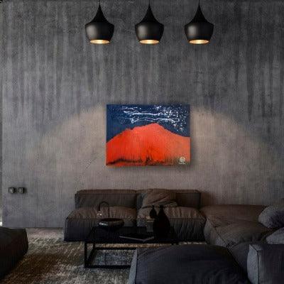2007. Krakatoa Mountain. Abstract with red colour mountain. - defineartgifts