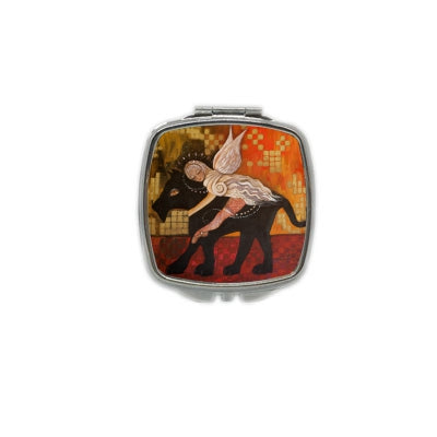 Les Paradis. Purse size compact mirror. - idalet and erica