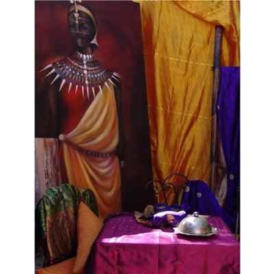 2002 Vibrant African Art Portrait - Maasai Magic for Your Home