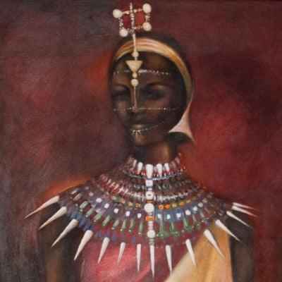 2002 Vibrant African Art Portrait - Maasai Magic for Your Home