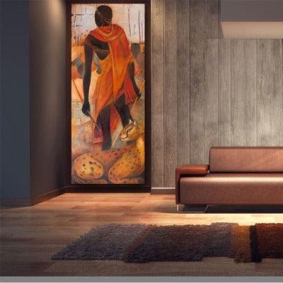 2002. Maasai Warrior. Ethnic paintings of African people. - defineartgifts