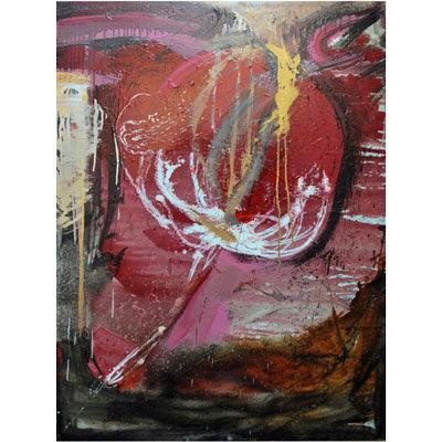 Magenta Night II. Flower abstract art in Pink