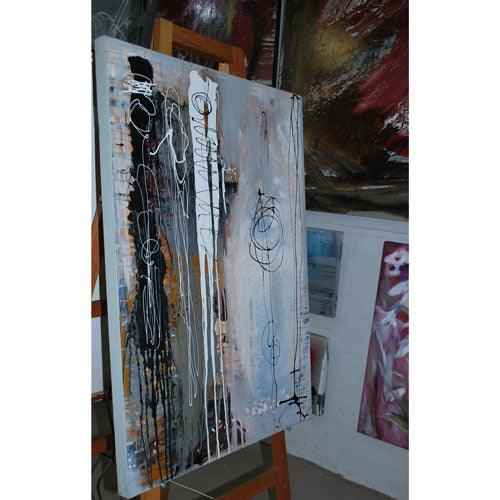 2007 Elevate Your Space with Abstract Expressionism Art in Stone Hues