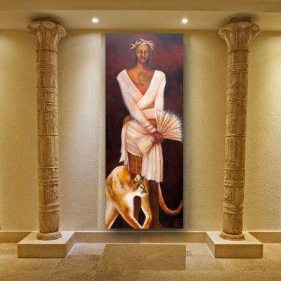 2002. Mountain Lion, a contemporary figurative painting. - idalet and erica