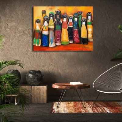 Open and Closed Shop Sign with Ndebele dolls artwork